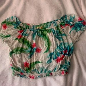 Floral Off the Shoulder Top.